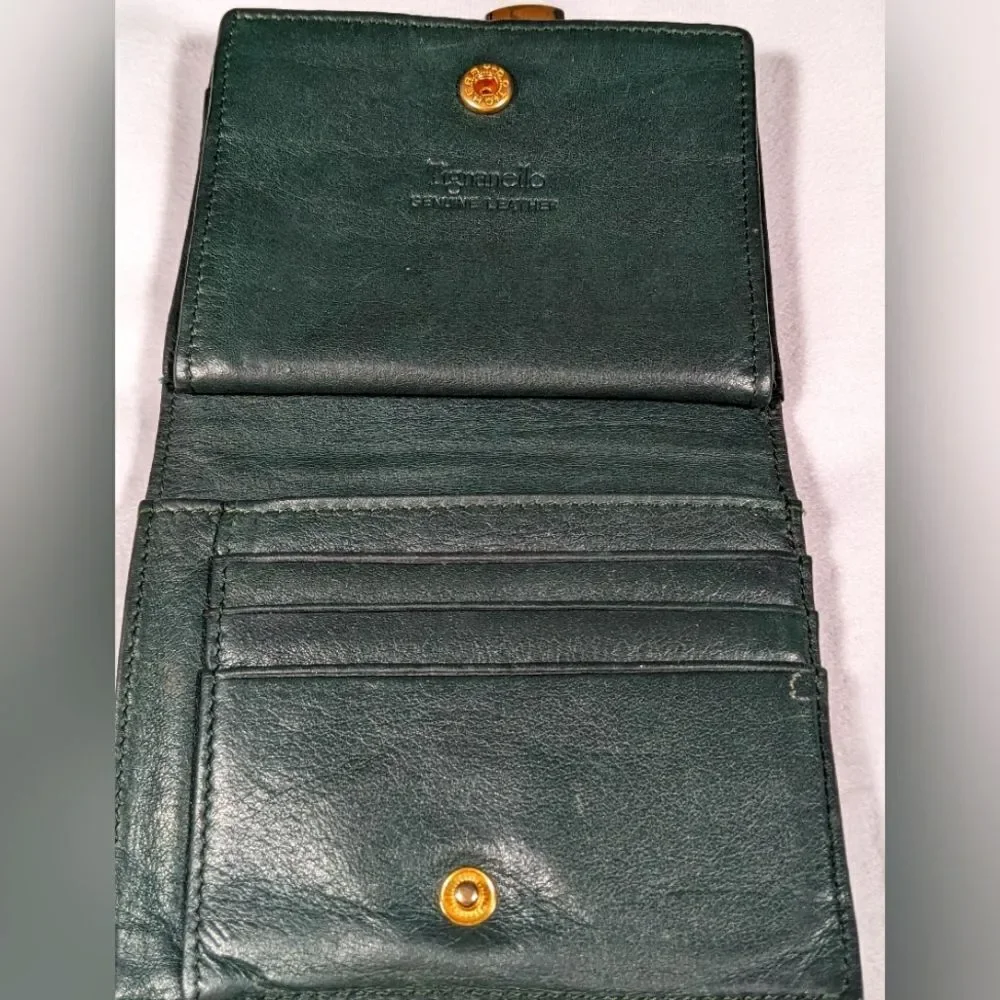 Tignenello Black Genuine Leather Wallet with Coin Purse